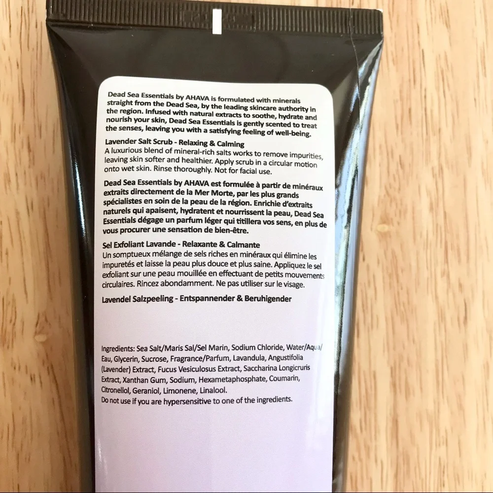 Lavender Salt Scrub Dead Sea Essentials by Ahava